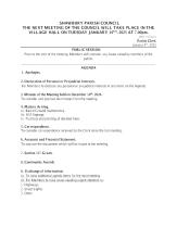 SHAWBURY PARISH COUNCIL -agenda January 2025